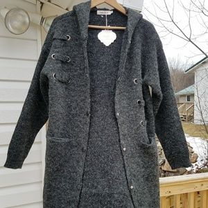 Simply Couture dark gray long sweater